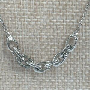 Coach Silver signature Chain link Necklace